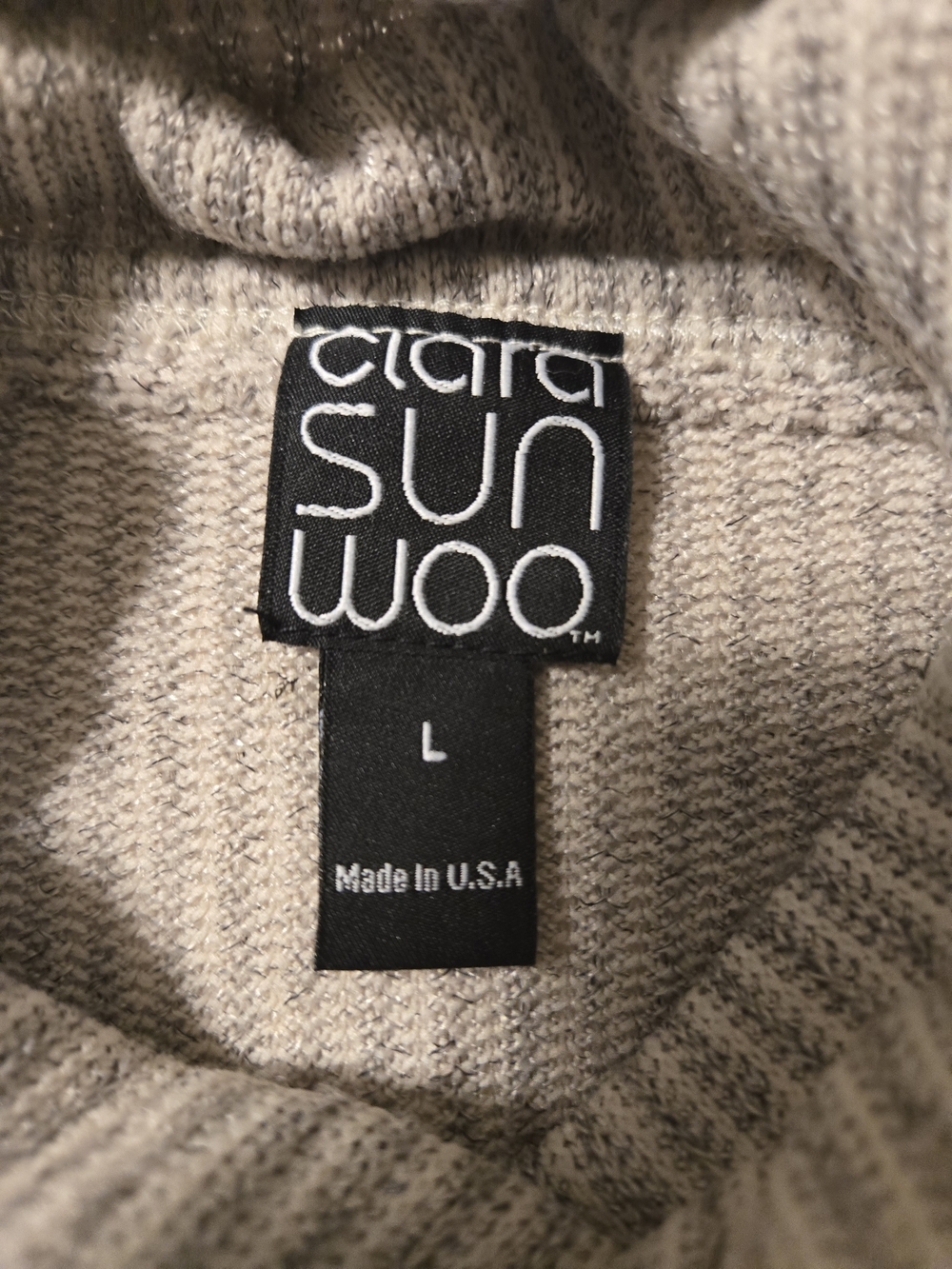 Clara Sun Woo Light Brown Cold Shoulder Turtleneck Long Sleeve Sweater Size L - Picture 3 of 4